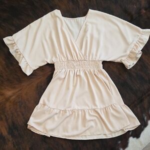 Elegant Cream Midi Dress